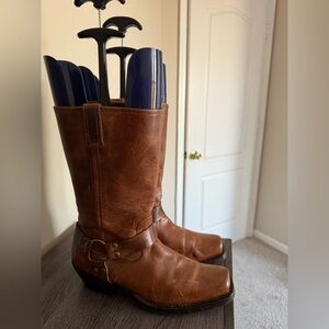 Genuine Leather Tan Western Boots